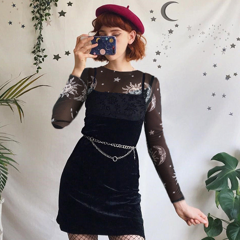 Astro Mesh Crop Top i spets | Trendig & stretchig