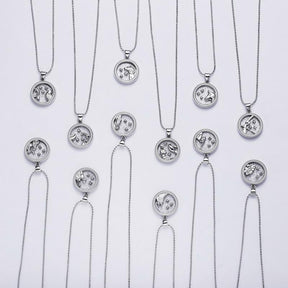12 Constellation-halsband för kvinnor silver- - Dossify