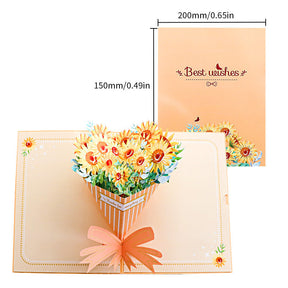 3D Handgjort Blomsterkort - Dossify