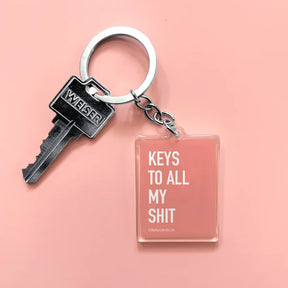 Alla dessa nyckelringar representerar vårt liv med "Polite" nyckelringar KEYS TO SHIT KEYCHAIN - Dossify