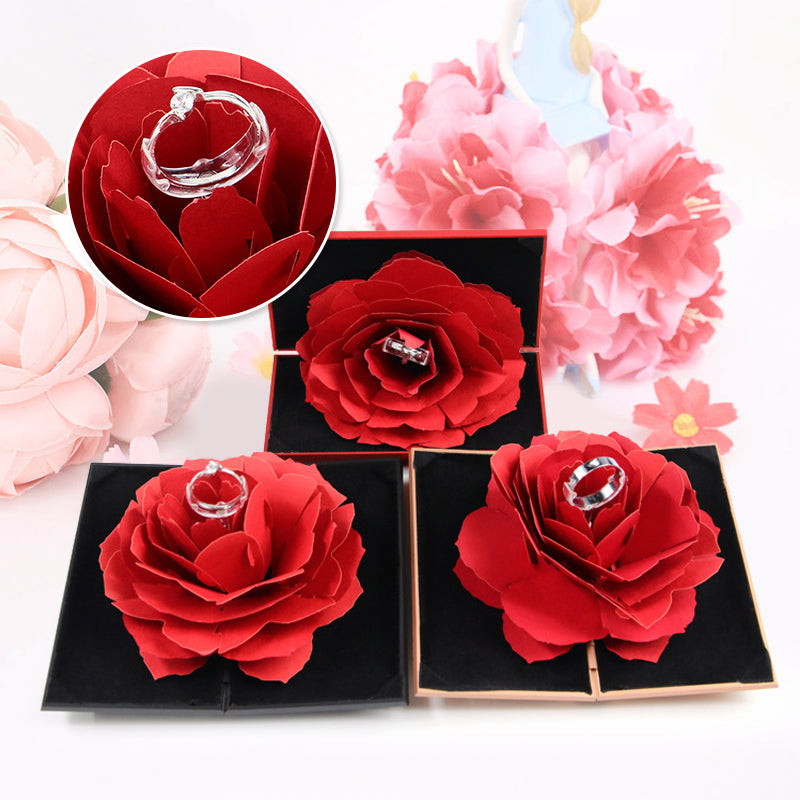 3D Rose Ring Box - Dossify