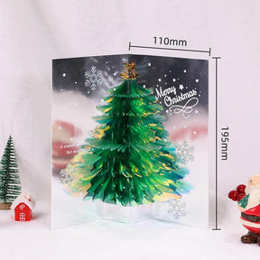 3D julhandgjorda kort (🎅Tidig Julförsäljning - 🔥köp 2, -10%🔥) GRÖN - Dossify