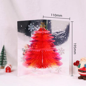 3D julhandgjorda kort (🎅Tidig Julförsäljning - 🔥köp 2, -10%🔥) RÖD - Dossify