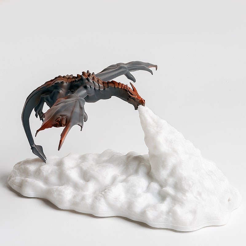 3D-nattlampa med eldspridande drake Eld - Dossify