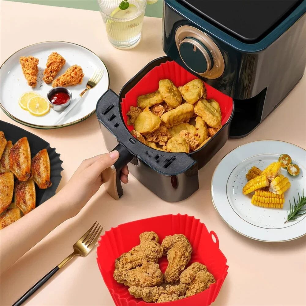 Återanvändbar Silikonform för Airfryer – Non-stick & Enkel att Rengöra - Dossify