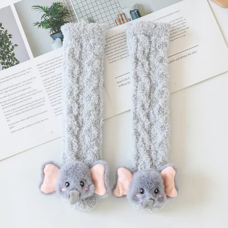 Bebis Vinter Fluffiga Toffel Sockor - Dossify