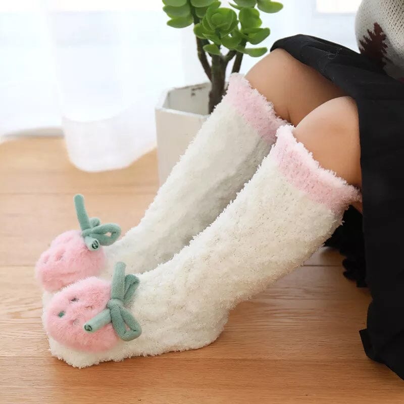 Bebis Vinter Fluffiga Toffel Sockor - Dossify