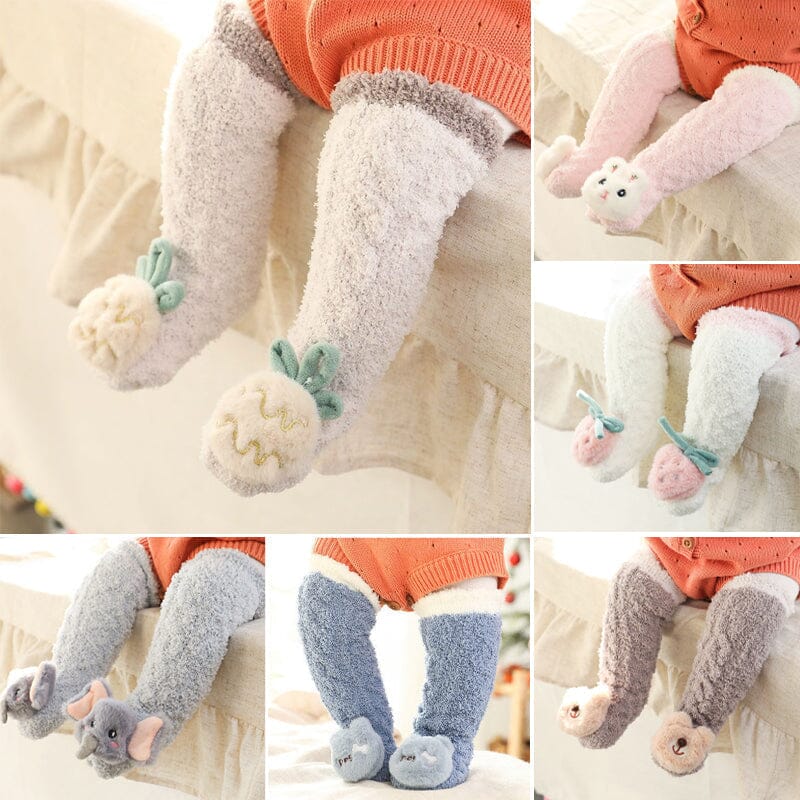 Bebis Vinter Fluffiga Toffel Sockor - Dossify