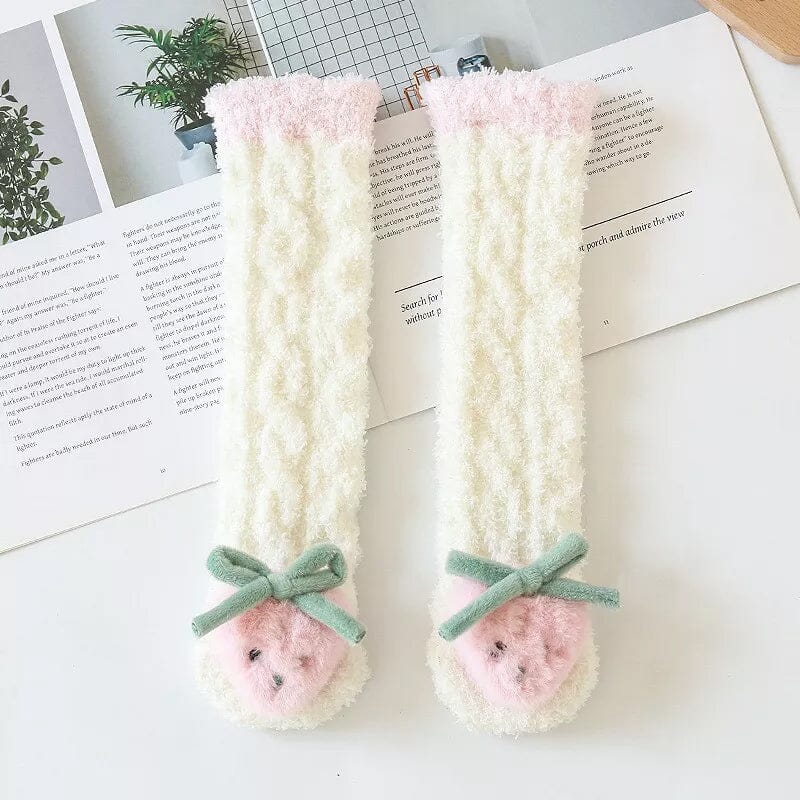 Bebis Vinter Fluffiga Toffel Sockor - Dossify