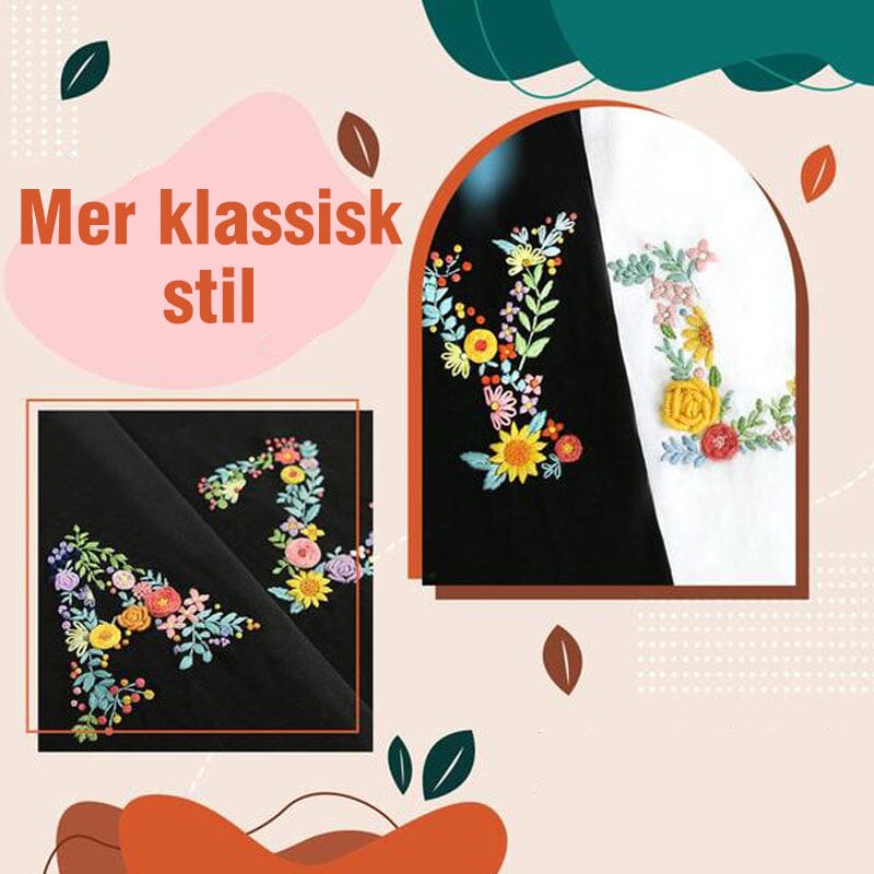 Bokstäver Broderi | Gör det själv- paket - Dossify