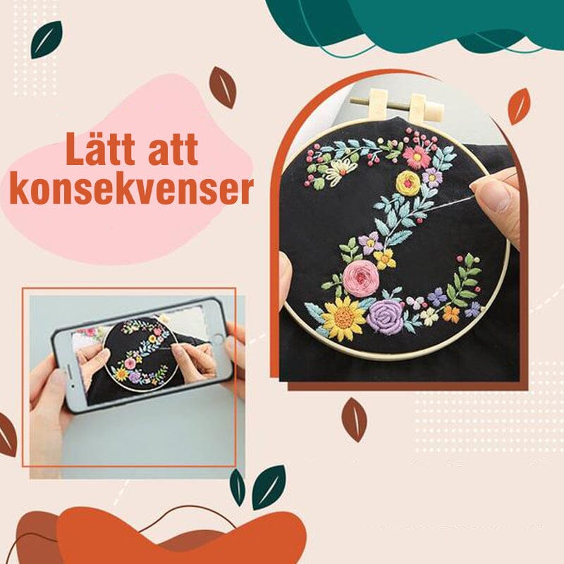 Bokstäver Broderi | Gör det själv- paket - Dossify