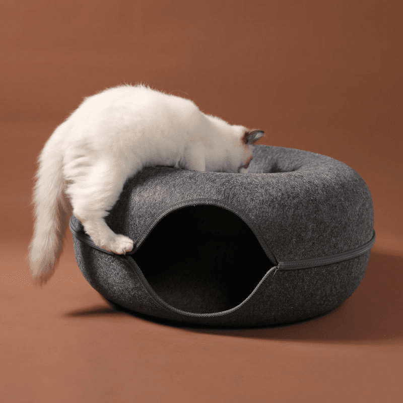 Donut Katt Tunneln: Den Ultimata Leksaken och sängen för Din Katt - Dossify