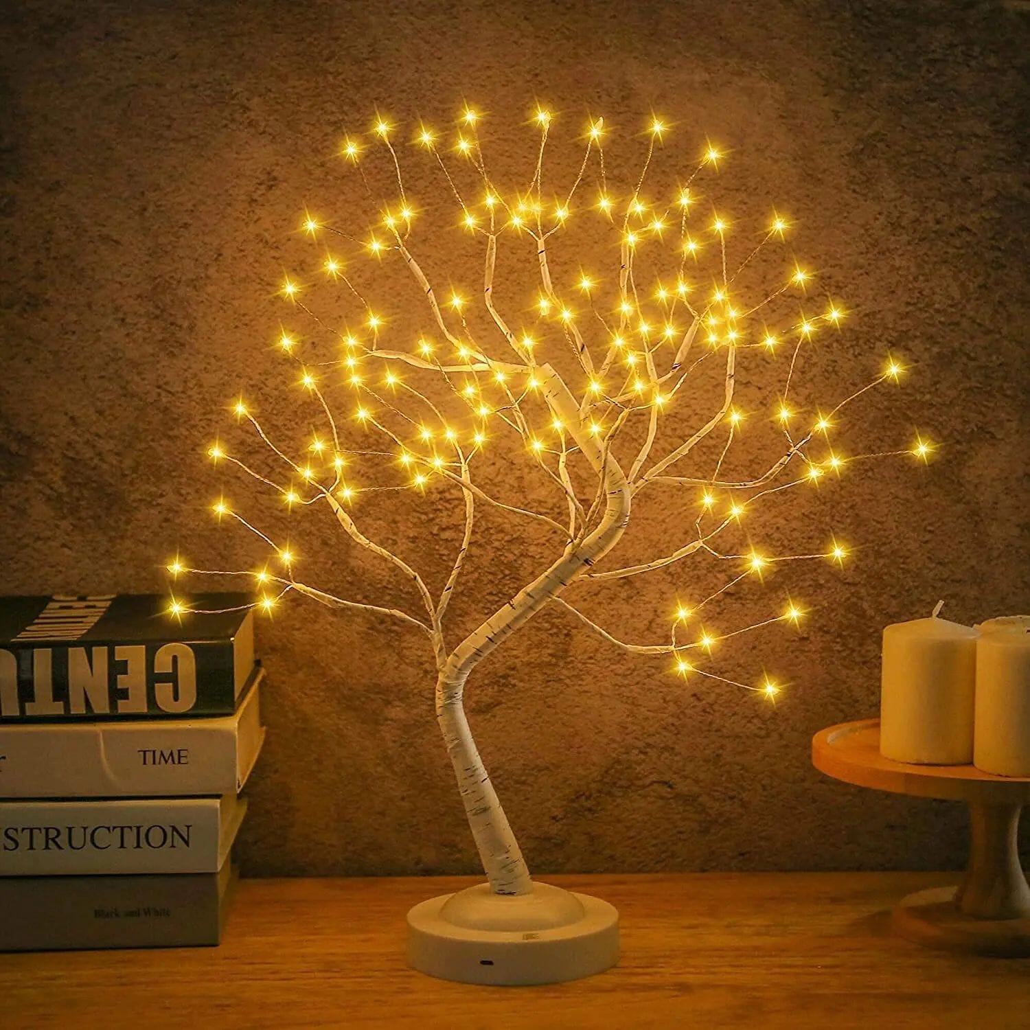 LED Bonsai Trädbelysning – Dekorativ med 8 Ljuslägen - Dossify