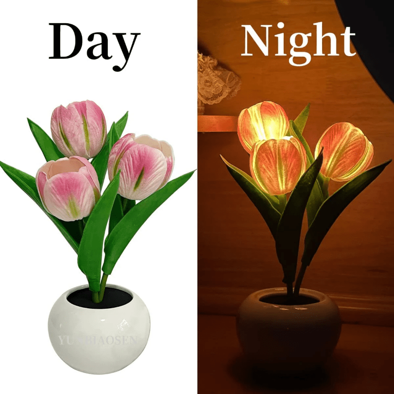 LED Tulpanlampa – Realistisk Blomsterbelysning för Mysig Atmosfär - Dossify