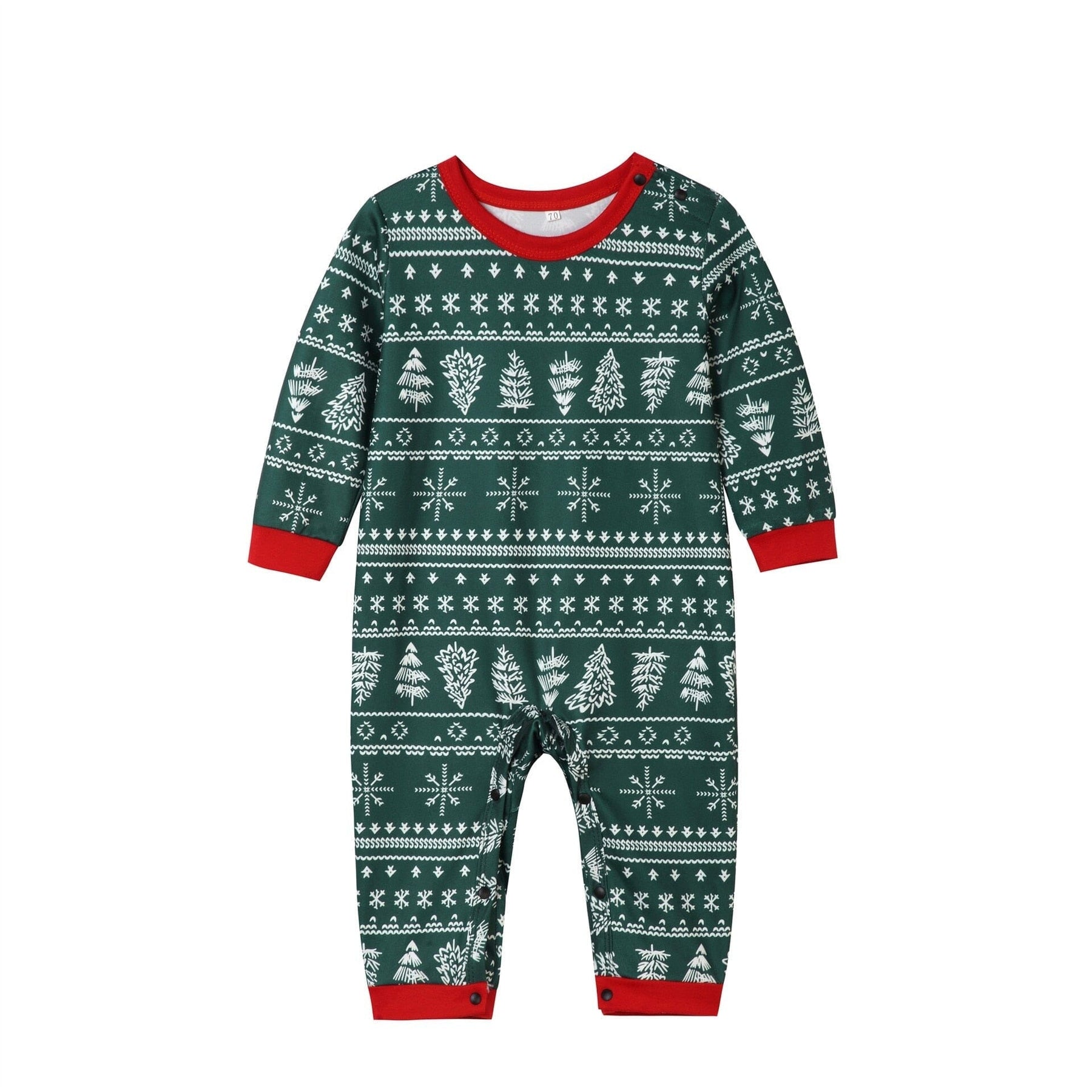 Matchande julpyjamas för hela familjen - Grönt - Dossify
