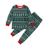 Matchande julpyjamas för hela familjen - Grönt - Dossify