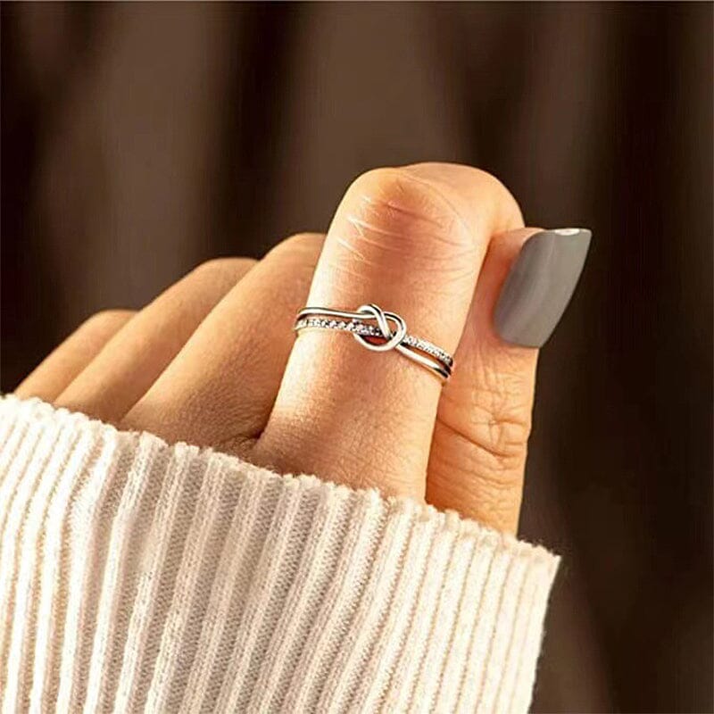 Mor & dotter Double Band Knot Ring - Dossify