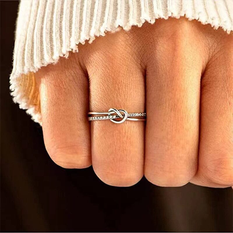 Mor & dotter Double Band Knot Ring - Dossify