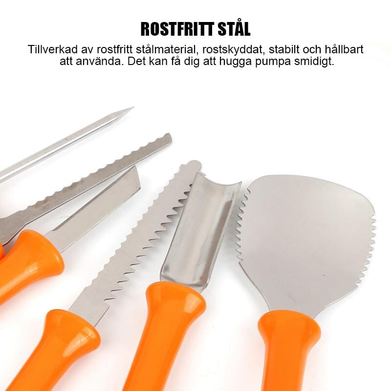 Pumpa Carving Kit i rostfritt stål - Dossify