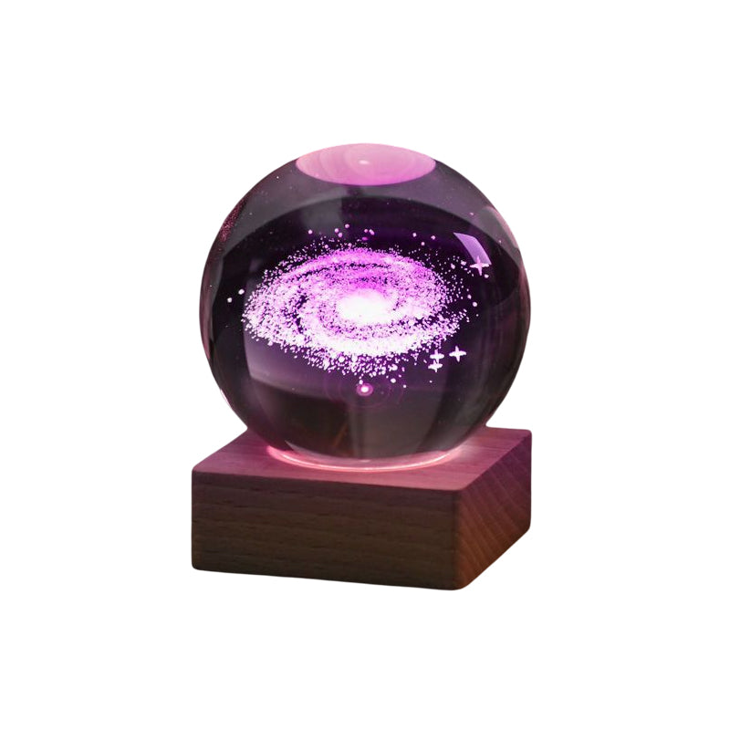 3D Galaxy Nattljus Dekor Krystalkul lampa - Dossify