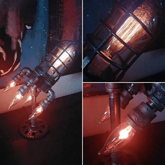 Steampunk raketlampa - Dossify