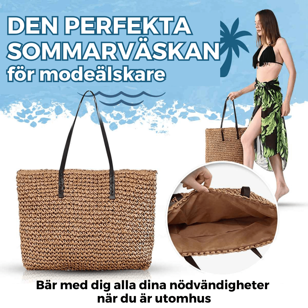 SunTote™ - Väska i vävt strå - Dossify